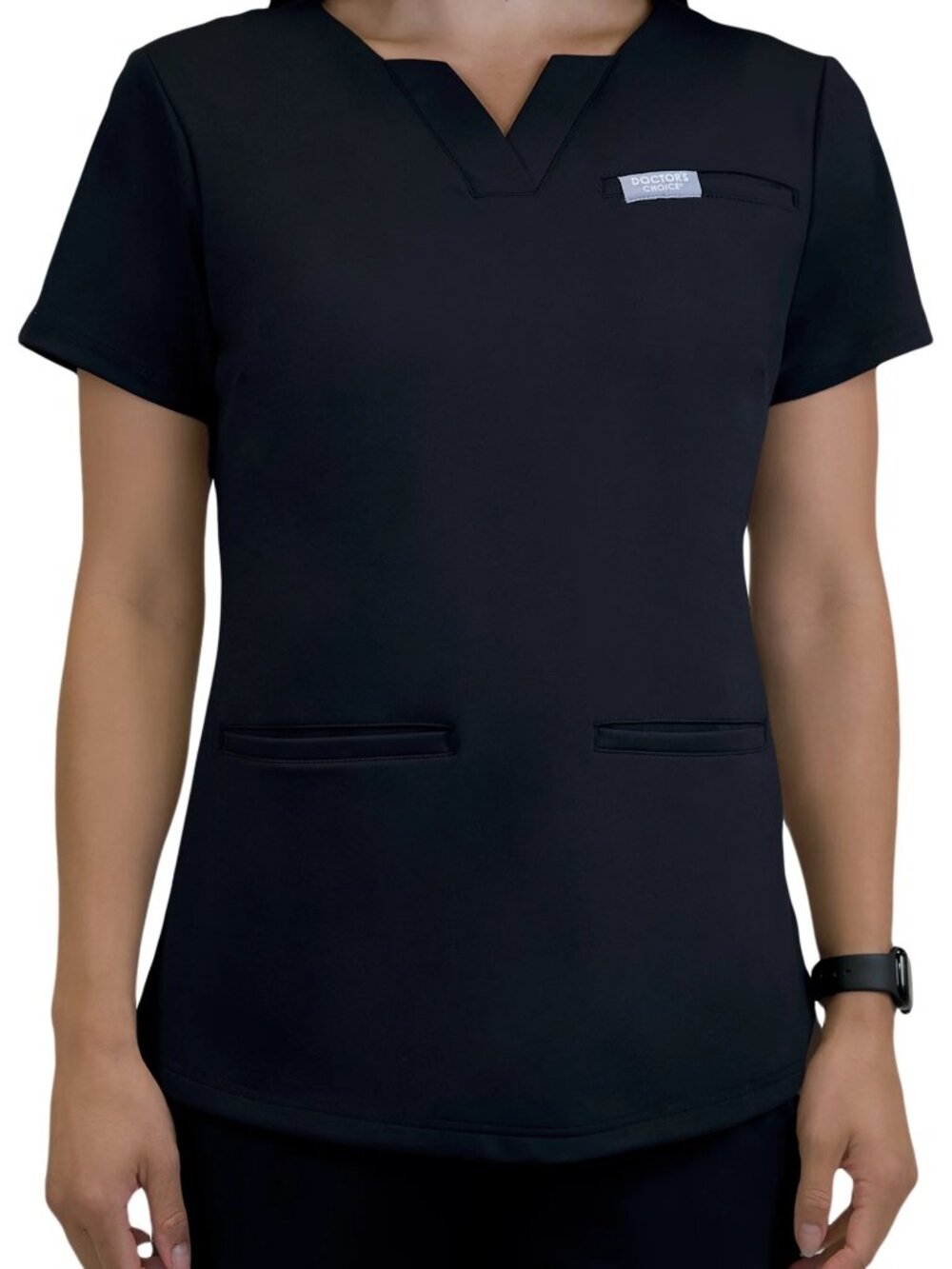 Doctor's Choice Pro Fit Scrubs Women's Scrub Top Black Sizes Large